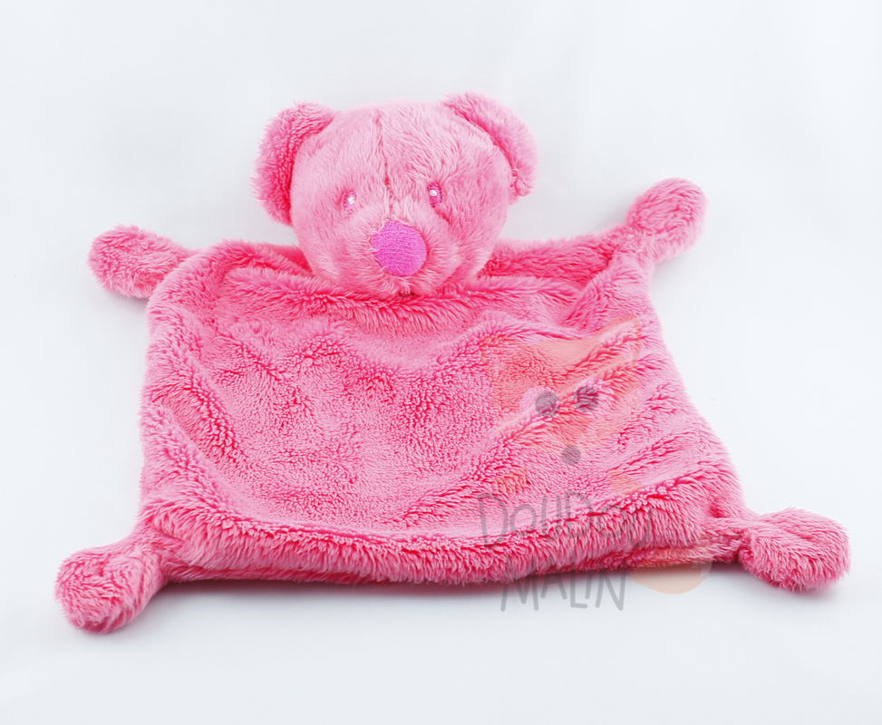   baby comforter pink bear 